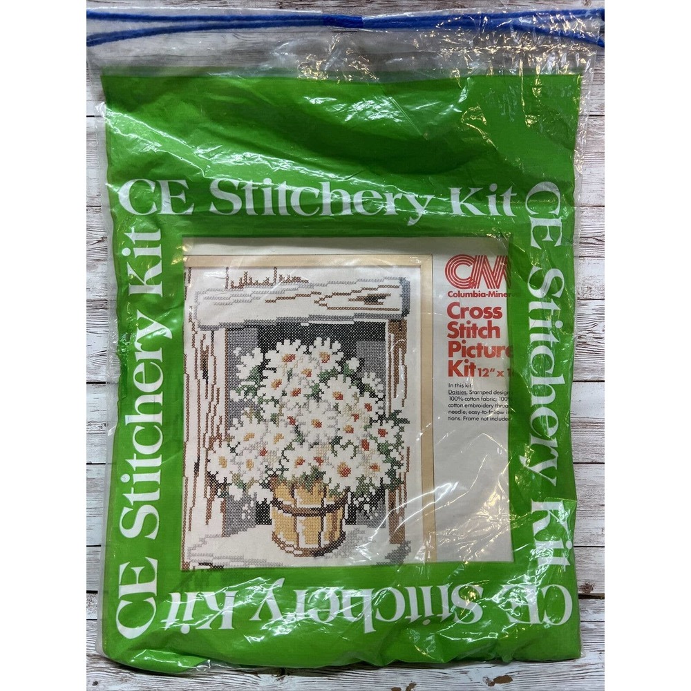 CREATIVE EXPRESSIONS COUNTED CROSS STITCH KIT Daisy Floral Farm Boho Embroidery